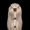 Game Movie Character Braided Wig With Blonde And Brown Hair Hairstyle Design