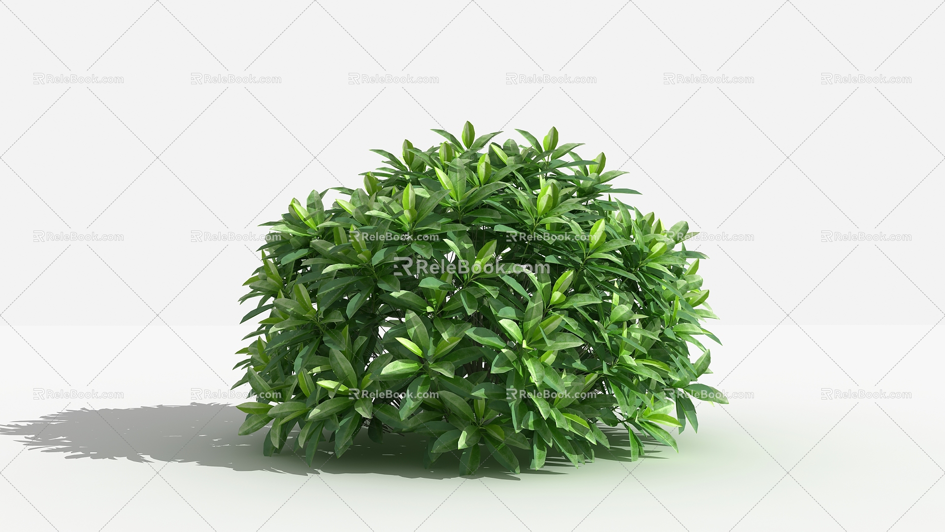 Modern Shrub Greyball 3d model