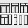 Various Modern Casement Windows Designs With Different Frame Styles And Sizes 3d model