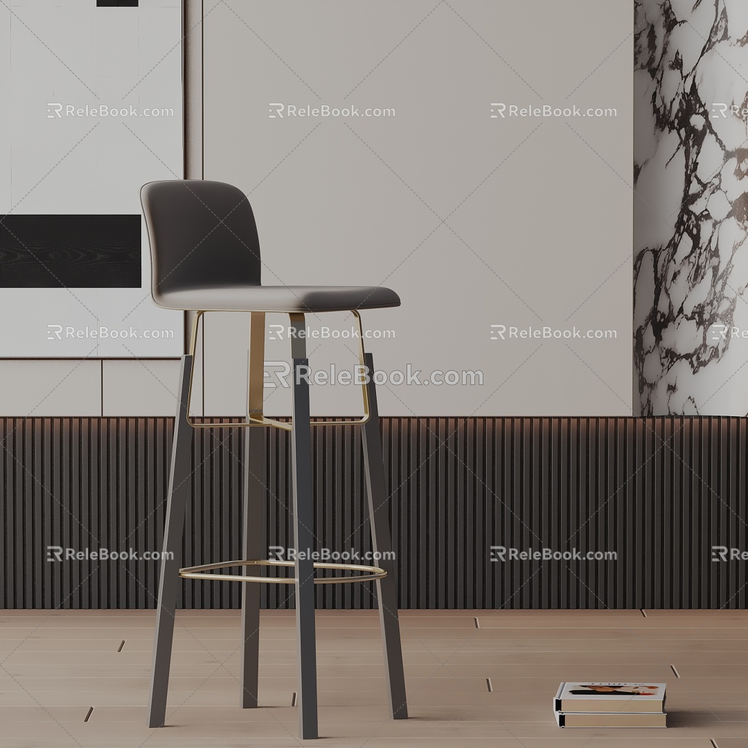 Modern Bar Chair 3d model