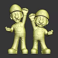Green And Red Hat Mario Bros Plush Toys Standing And Waving Hands