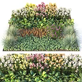 Diverse Flower Garden With Colorful Blooms Green Foliage And Various Plant Species Mix