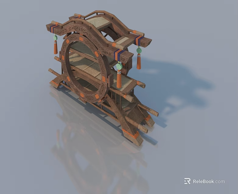 Traditional Chinese Sofa And Coffee Table Set With Wooden Carvings And Tassel Decorations 3d model 