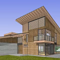 Modern Detached Villa Featuring Glass Facade Wooden Structure And Open Layout
