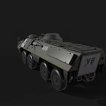 Green Wheeled Military Tank Featuring NB Marking And 889 Number Design