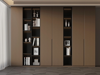 08 bookcase Italian bookcase 3d model