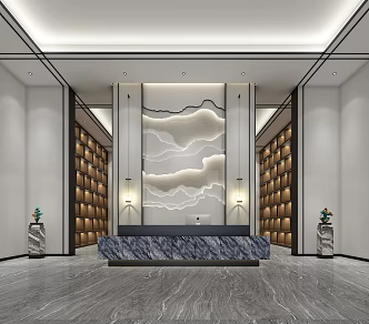 New Chinese Hall Reception Hall 3d model