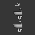 Various Styles of Wall Mounted Bathroom Sinks with Stainless Steel and Ceramic Designs and Faucets