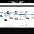 Company Timeline Background Wall With Years Photos And Blue City Skyline Design