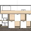 Modern Display Cabinet Shelf Cabinet Booth 3d model
