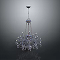 Classic Ornate Lighting Combination With Metal Multi Arm Design And Candle Style Bulbs