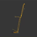 Yellow Industrial Crawler Crane With Long Boom And Track Chassis For Construction