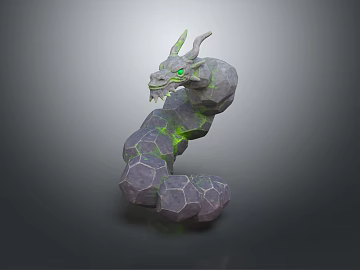 Modern game character stone dragon (ID:ggajh997546)