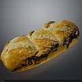 Freshly Baked Golden Brown Loaf Bread With Crusty Texture And Scored Surface
