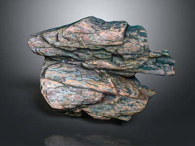 Natural Wooden Stone Stacked Decor Piece With Earthy Tones And Rough Texture For Home Interior 3d model