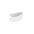 Modern White Bathtub With Sleek Curved Design And Smooth Surface