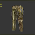 Game Movie Character Tactical Pants Design With Leather Belt Sheath Buttons And Brown Accents