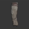 Utility Cargo Pants Featuring Belt Multiple Pockets Knee Patches And Distressed Details
