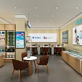China Telecom 5G Digital Store with Digital Products on Display Counters and Modern Storefront Design
