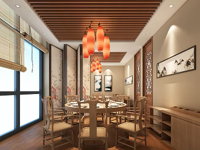 New Chinese Hot Pot Shop 3d model