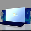 Modern Display Stand For Windows 8 Release Preview With Blue Background
