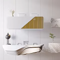 Modern Reception Desk Simple Front Desk Bar 3d model
