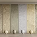 Decorative Wall Panels With Various Colors Textures And Matching Spheres 3d model