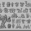 Handcrafted Stone and Wood Decorative Carvings with Various Shapes for Home Decoration