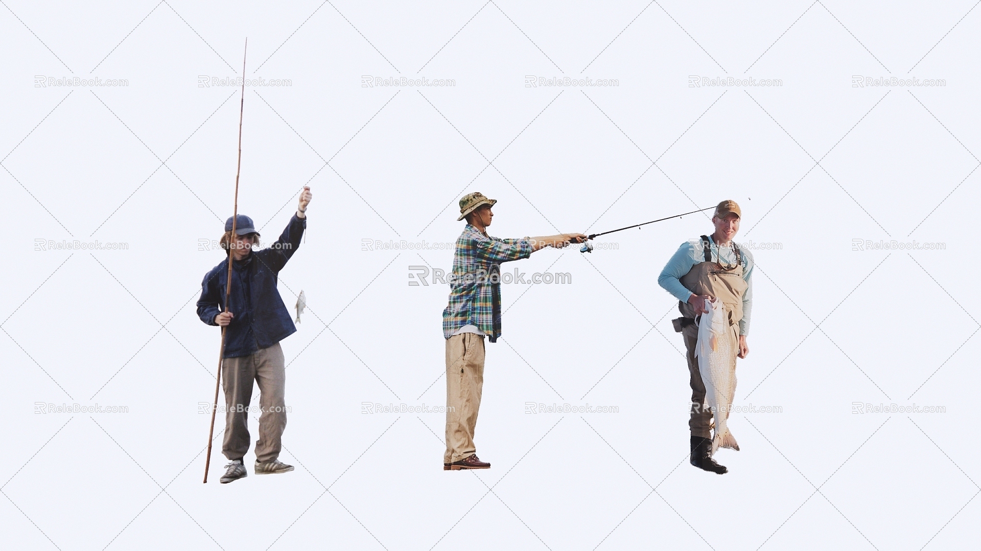 Fishing Characters Fishing Characters 3d model