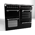 Modern Kitchen Cooktop Appliance With Multiple Burners And Sleek Black Surface 3d model