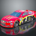 Red McDonald's Chevrolet Race Car With Number 1 Logo And Racing Design