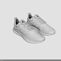 Adidas White Mesh Running Shoes With Three Stripe Design And Lace Up Closure