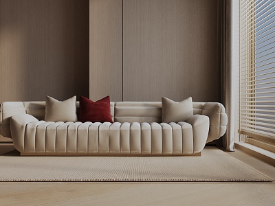 Modern three-seat sofa model