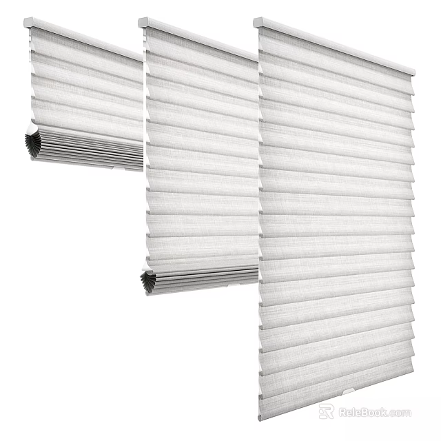 White Roller Blinds Home Interior With Light Filtering And Modern Design 3d model 