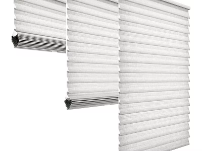 White Roller Blinds Home Interior With Light Filtering And Modern Design 3d model