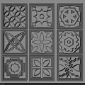 Ornamental Carved Window Panels with Various Intricate Floral and Geometric Patterns