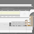 Bright Modern Dessert Shop Interior With Glass Display Cases Fresh Pastries And White Counter