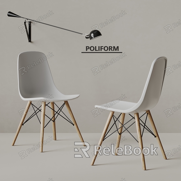 poliform modern dining chair wall lamp model