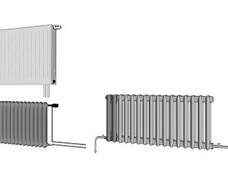 Modern heating pipe hardware 3d model