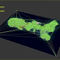 Detailed 3D Terrain Model Showing Coastal Landforms and Geographic Features with Land Sea Areas