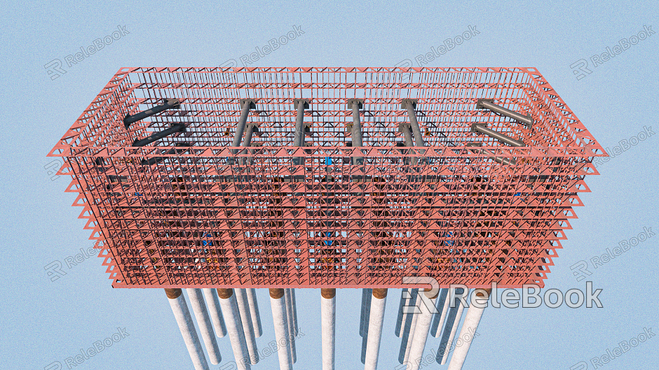 Industrial LOFT steel structure steel box model