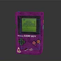 Nintendo Game Boy Vintage Purple Handheld Gaming Device With Green Display Screen And Classic Design