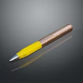 Yellow And Copper Writing Pen With Silver Tip And Metal Body For Daily Use