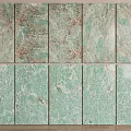 Elegant Green Marble Background Wall With Decorative Panels And Natural Texture