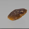 Natural Wood Stone Slab With Irregular Shape And Warm Brown Orange Texture