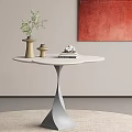 Modern Dining Table Simple Dining Table Cream Style Dining Table Negotiation Table 3d model