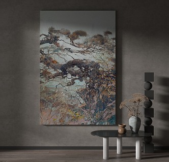 New Chinese Landscape Painting Decorative Painting 3d model