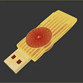 Red Portable USB Flash Drive High Speed Storage for Mobile Digital Devices 3d model