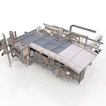 Heavy Duty Industrial Mechanical Assembly With Conveyor Belt Metal Frame And Components