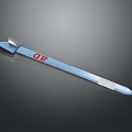 Blue Kitchen Spatula With Red Ag Lettering Metal Head And Plastic Handle